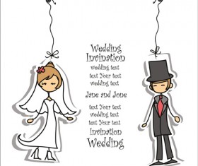 Bride with groom design vector 04