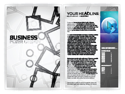 Cover of Business Flyer design vector 01