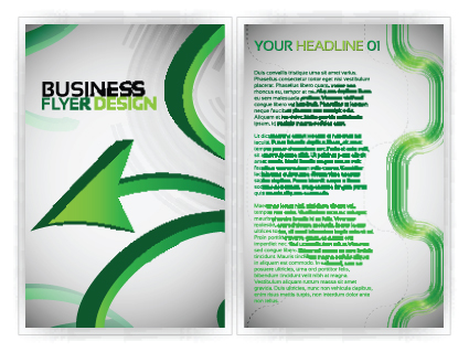 Cover of Business Flyer design vector 02