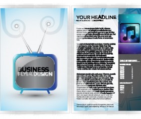 Cover of Business Flyer design vector 03