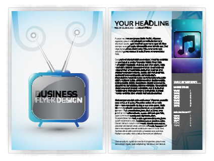 Cover of Business Flyer design vector 03