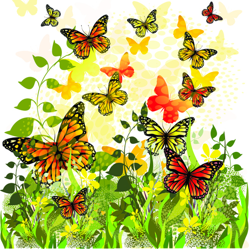 Beautiful butterfly vector material 01