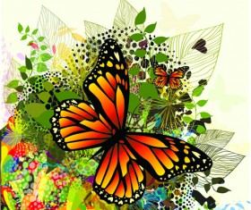 Beautiful butterfly vector material 02