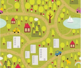 Cartoon City Landscape vector 02
