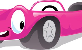 Funny Color Cartoon cars vector 01