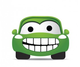 Funny Color Cartoon cars vector 04