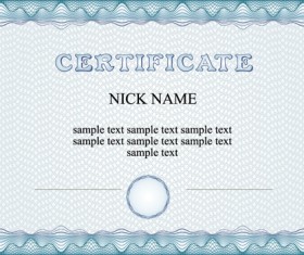 Commonly Certificate cover vector template 01