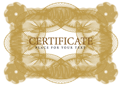 Certificate lace frames design vector 01