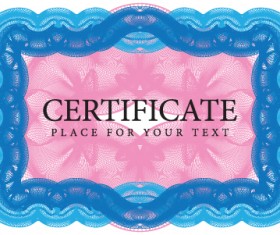 Certificate lace frames design vector 03