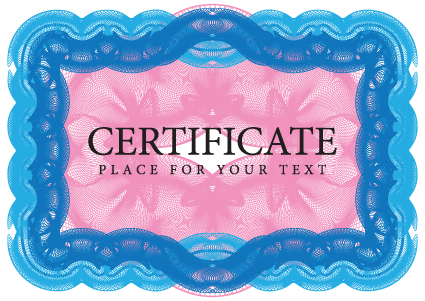 Certificate lace frames design vector 03