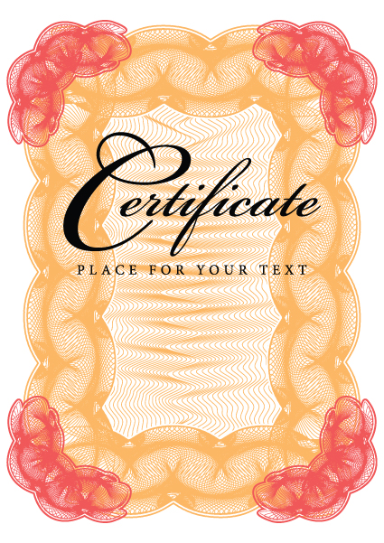 Certificate lace frames design vector 04