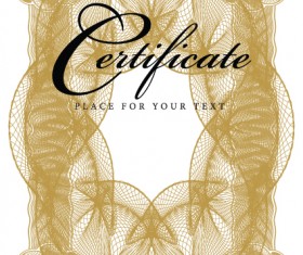 Certificate lace frames design vector 05
