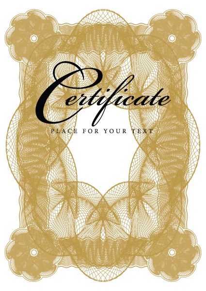 Certificate lace frames design vector 05