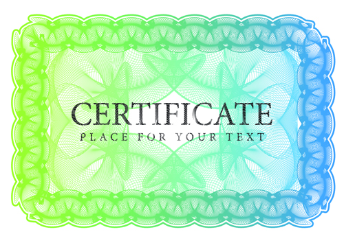 Certificate lace frames design vector 06