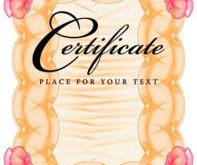 Certificate lace frames design vector 07