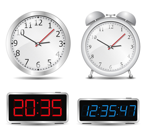 Different Clock design vector 01