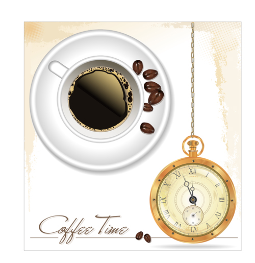 Coffee time design vector 01