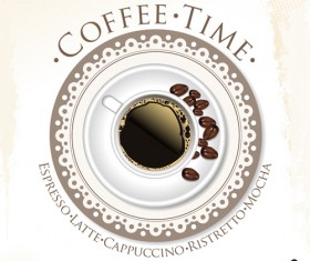 Coffee time design vector 02