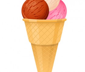 Colored Ice cream vector
