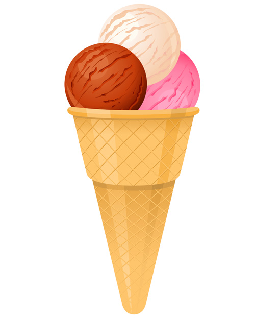 Colored Ice cream vector