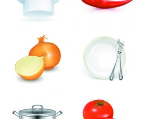 Vector set of Cooking Elements 01
