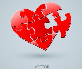 Creative hearts vector material 01
