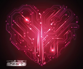 Creative hearts vector material 04