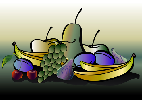 Different Fresh fruit vector graphics