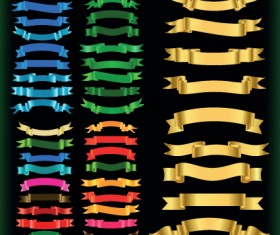 Different colored ribbons vector