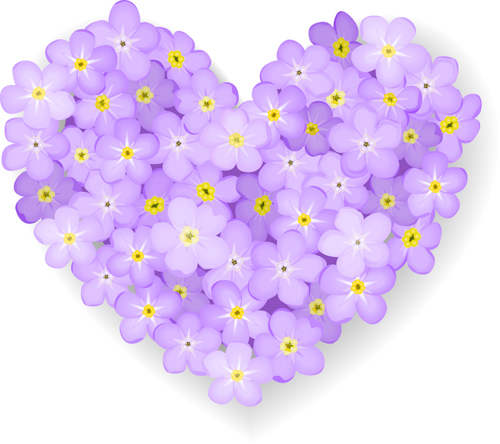 Download Vector Flowers heart design elements 02 free download
