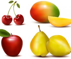 Fresh Fruits design vector set 03