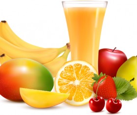 Fresh Fruits design vector set 04