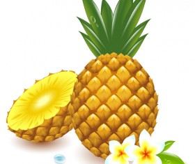 Fresh Pineapple vector graphic