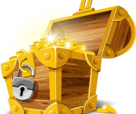 Glod Lock objects vector graphic 01