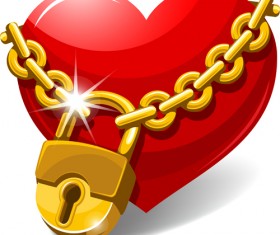 Glod Lock objects vector graphic 02