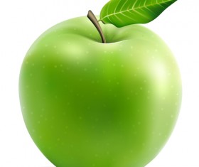 Green apple vector material