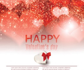 Halation Valentine vector background 02