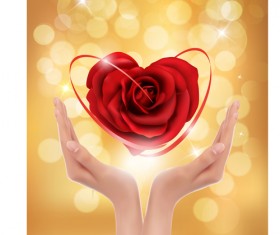 Halation Valentine vector background 01