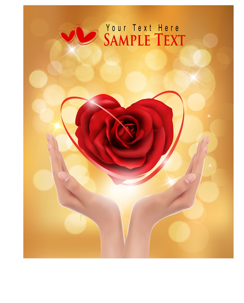 Halation Valentine vector background 01