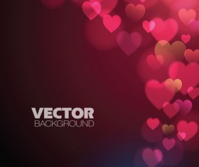 Different heart background art vector 01