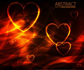 Different heart background art vector 04