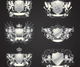 Vintage Royal labels design vector graphics 02