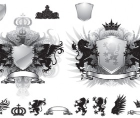 Vintage Royal labels design vector graphics 03