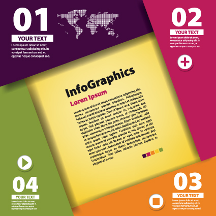 Numbered Infographic design vector 02