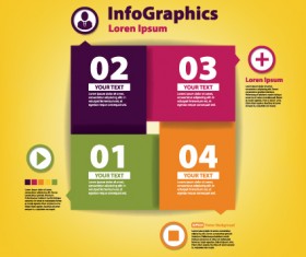 Numbered Infographic design vector 04
