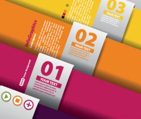 Numbered Infographic design vector 05