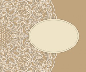 Lace with Vintage vector backgrounds 02