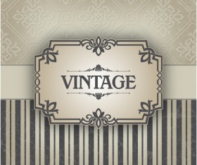 Lace with Vintage vector backgrounds 03