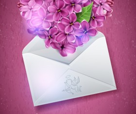 Lilac Heart vector backgrounds 02