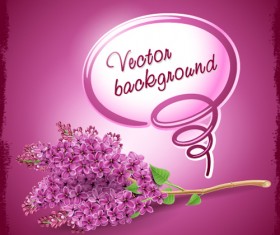 Lilac Heart vector backgrounds 04